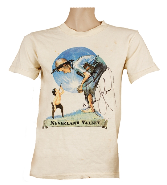 Michael Jackson Signed Neverland Valley T-Shirt