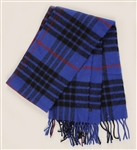 Michael Jackson Owned & Worn Royal Blue and Black Plaid Scarf