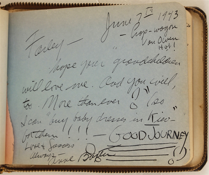 Farley Grangers Personally Owned "The North Star" Cast and Crew Signed Autograph Book