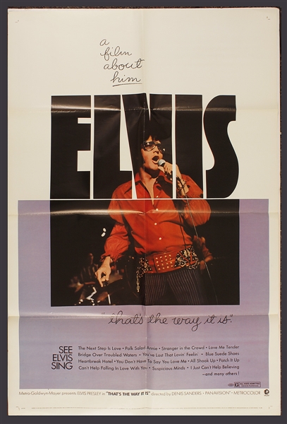 Elvis Presley "Thats The Way It Is" Original One Sheet Movie Poster