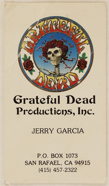 Jerry Garcia Original Business Card