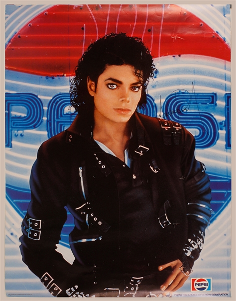 Michael Jackson Signed Pepsi Poster