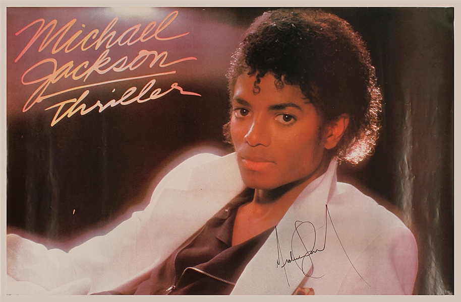 Michael Jackson Signed "Thriller" Original Poster