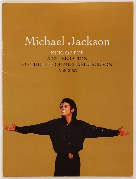 Bob Dylans Personally Owned Michael Jackson Original Memorial Program