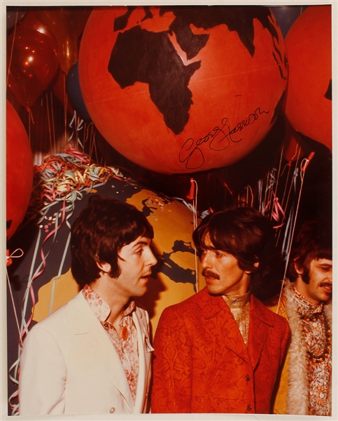 George Harrison Signed Beatles "All You Need Is Love" Photograph