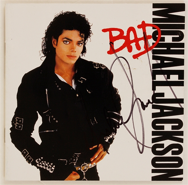 Michael Jackson Signed "Bad" C.D. Insert