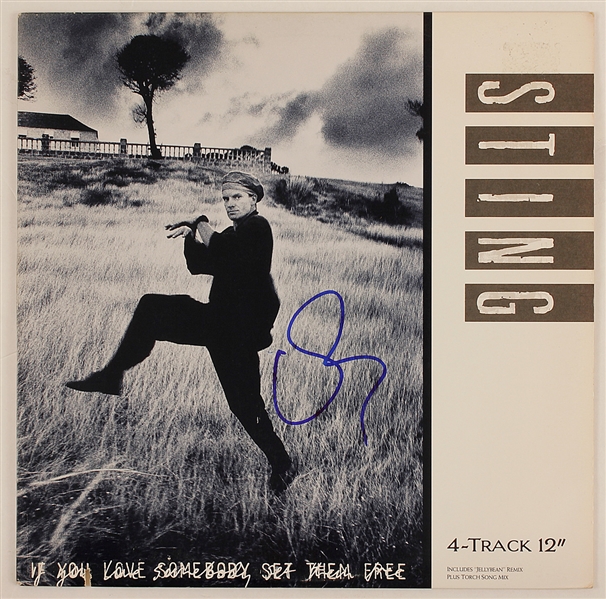 Sting Signed "If You Love Somebody Set Them Free" 12" Record
