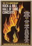 Rock & Roll Hall of Fame 25th Anniversary Concert Original Poster Featuring U2, Springsteen, Clapton, Beck and More