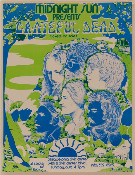 The Grateful Dead Original 1974 Concert Handbill