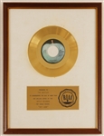 "Hey Jude" Original RIAA White Matte Gold Record Award Presented to The Beatles