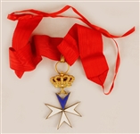 Michael Jackson Owned & Worn Medal with Crown and Red Ribbon