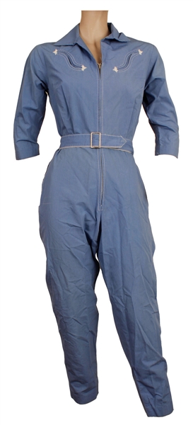 Jacqueline Kennedy Owned & Worn Periwinkle Blue Cotton Jumpsuit