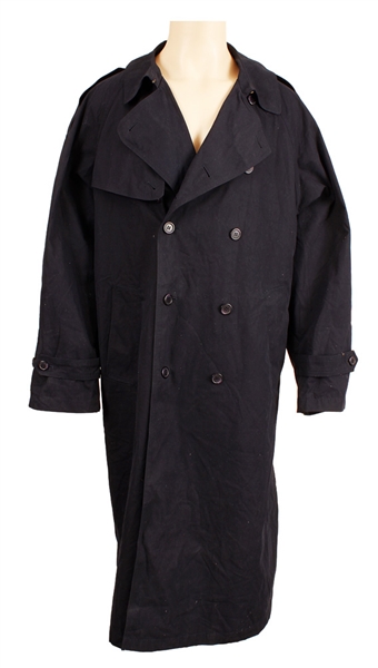 Michael Jackson Owned & Worn Long Blue Trench Coat