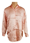Michael Jackson Owned & Worn Long-Sleeved Pink Satin Pajama Top