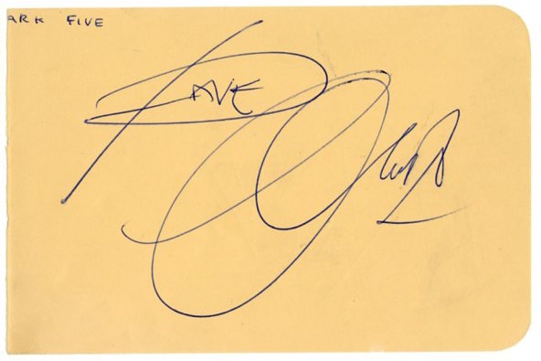 Lot Detail - Dave Clark of Dave Clark 5 Autograph