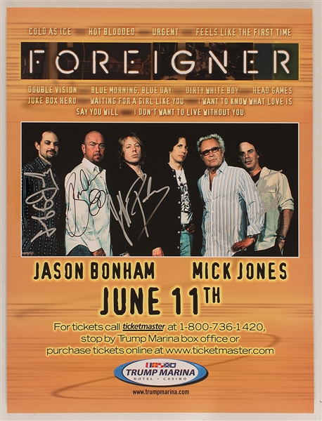 Foreigner Signed Marina Hotel & Casino On-Site Concert Poster