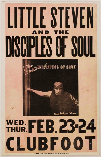 Little Steven and the Disciples of Soul Original Cardboard Concert Poster