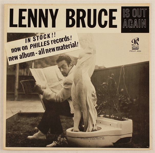 Lenny Bruce "Is Out Again" Original Philles Records Promotional Table Standee