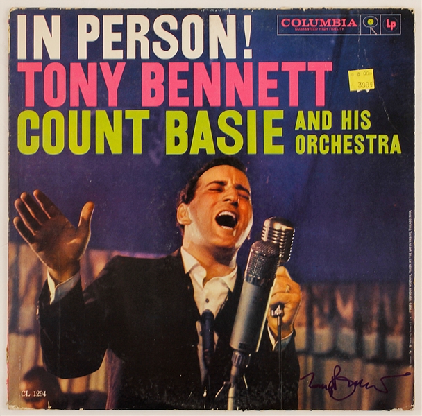Tony Bennett Signed "In Person!, Tony Bennett, Count Basis and His Orchestra" Album