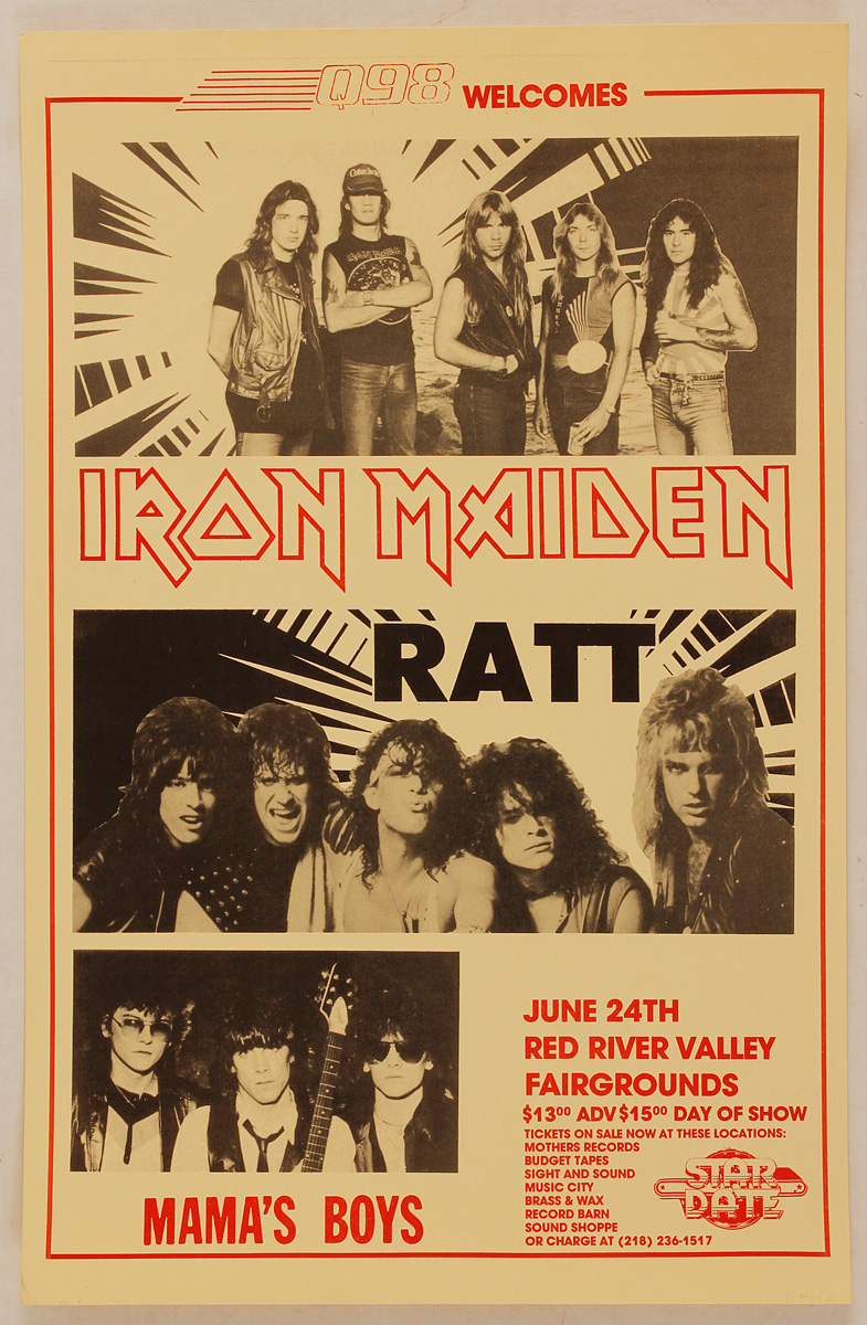 Lot Detail - Iron Maiden Original World Slavery Tour 1985 Early Concert