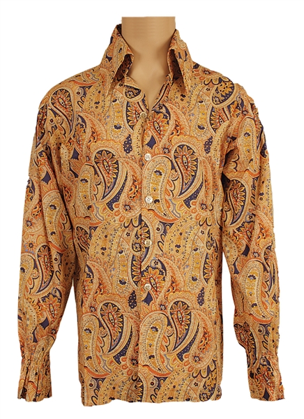 Elvis Presley Owned & Worn IC Costume Co. Paisley Shirt