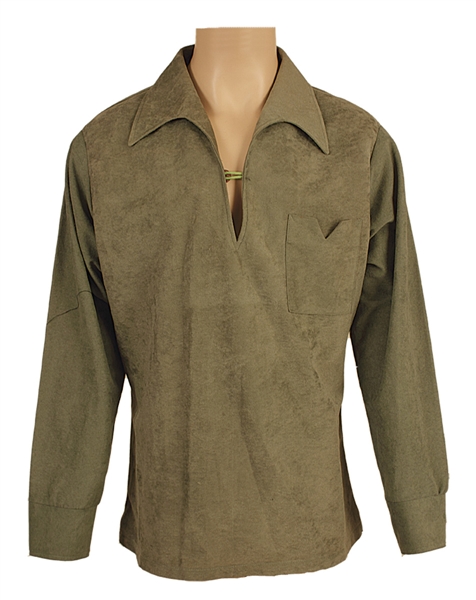 Elvis Presley Owned & Worn Custom Green Suede Pullover Top