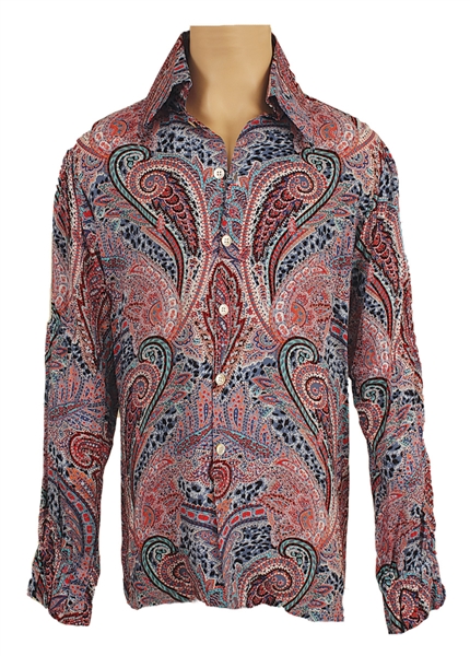 Elvis Presley Owned & Worn IC Costume Co. Paisley Shirt