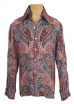 Elvis Presley Owned & Worn IC Costume Co. Paisley Shirt