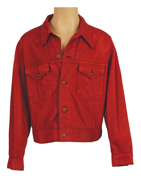 Elvis Presley "Stay Away Joe" Film Production Worn Red Wine Denim Jacket