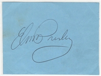 Elvis Presley 1972 Las Vegas International Hotel Signed Cut