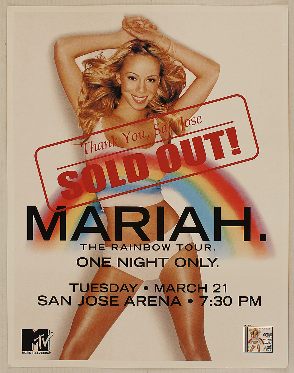 / 22 1/4 x 34 1/2" Exc New cond Promo Poster Mariah Carey 