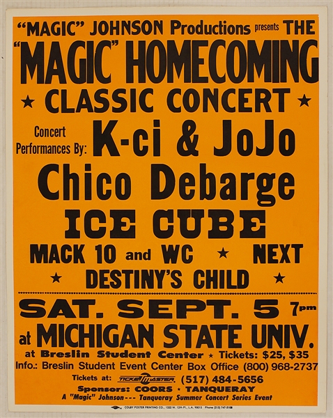 Destinys Child/Beyoncé Earliest Known Original Concert Poster