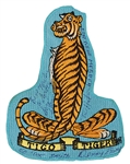 Elvis Presleys Personally Owned, Worn and Signed & Inscribed Tiger Patch from the Dottie Rambo Collection