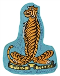 Elvis Presley's Personally Owned, Worn and Signed & Inscribed Tiger Patch from the Dottie Rambo Collection