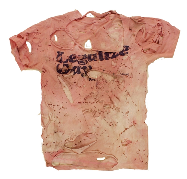 Kesha "New Years Eve With Ryan Seacrest" Appearance Worn "Legalize Gay" Distressed T-Shirt