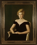 Original Princess Diana Approved Final Sketch for Royal Hussars Official Portrait 