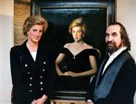 Original Princess Diana Approved Final Sketch for Royal Hussars Official Portrait 