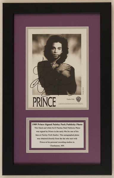 Prince Signed Paisley Park Promotional Photograph