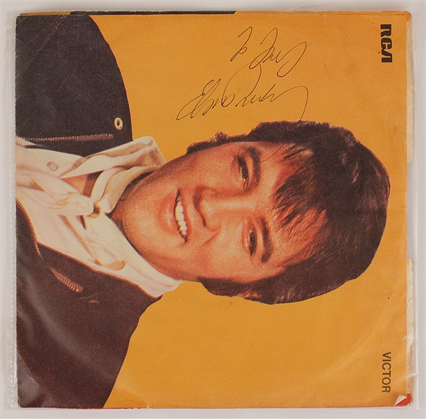 Elvis Presley Signed & Inscribed "Dont Cry Daddy" 45 Record Sleeve