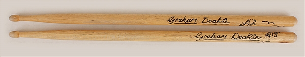 Graham Deakin "Blue Jays" Album Used & Signed Drumsticks 
