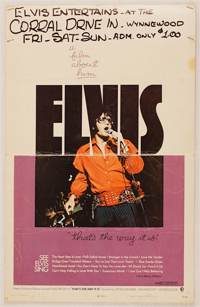 Elvis Presley "Thats The Way It Is" Original Movie Poster