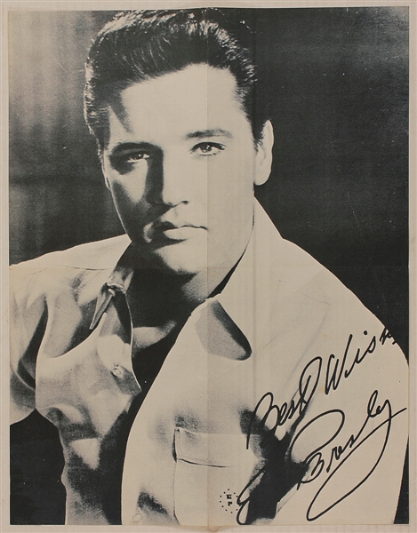 Elvis Presley Original Memorial Poster with Facsimile Signature
