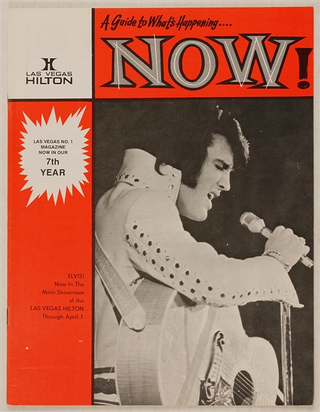 Elvis Presley Original Las Vegas Hilton Hotel "A Guide To Whats Happening Now" Magazine