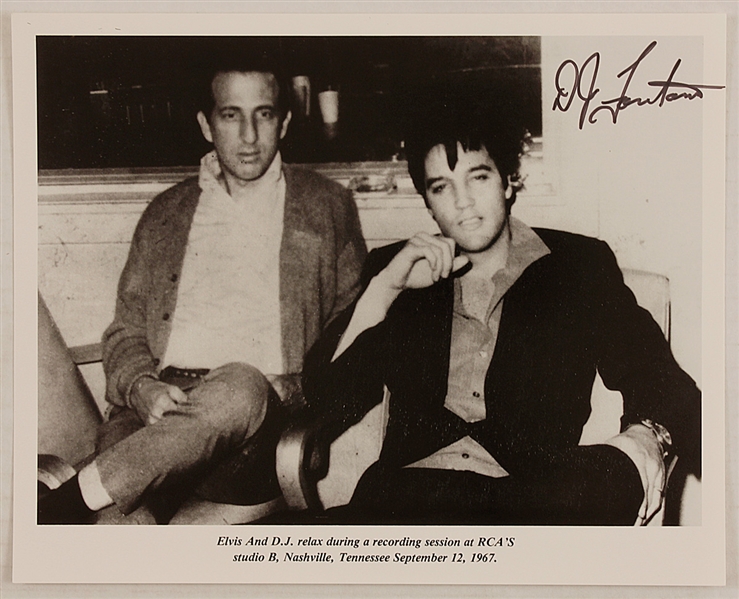 D.J. Fontana Signed Photograph with Elvis Presley