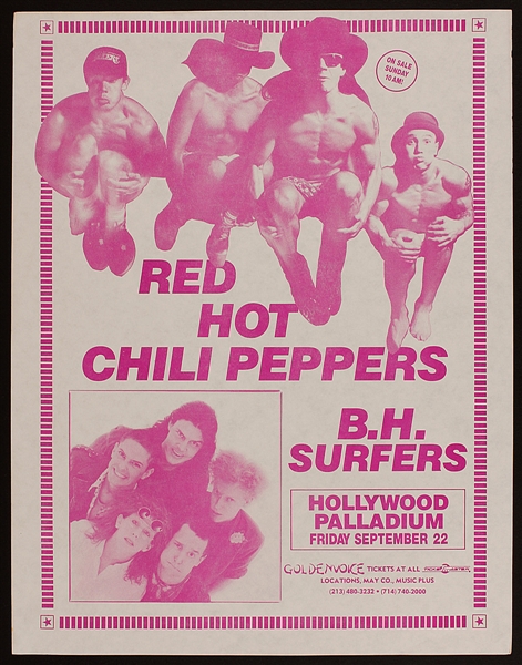 Red Hot Chili Peppers Very Early Original Concert Flyers (3)