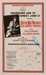 Stevie Ray Vaughan/Gregg Allman Band Original 1987 Concert Poster Signed by Gregg Allman