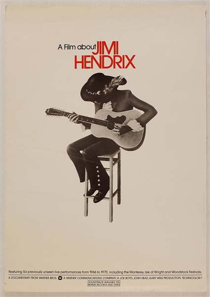 Jimi Hendrix Original Promotional Film Poster