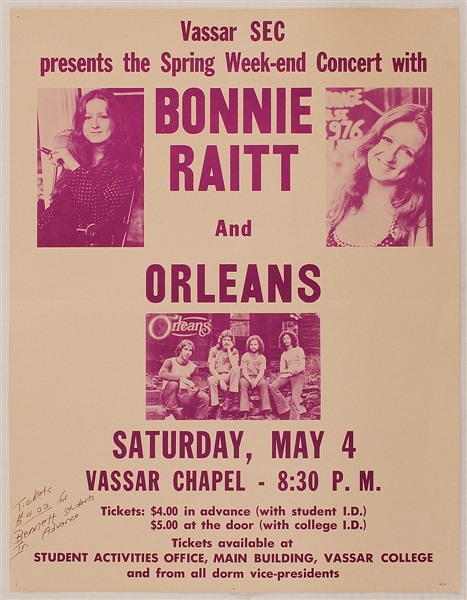 Bonnie Raitt Original Concert Poster 