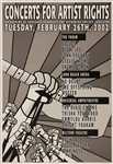Concert for Artist Rights Original Concert Poster Featuring The Eagles, Billy Joel, Eddie Vedder and More
