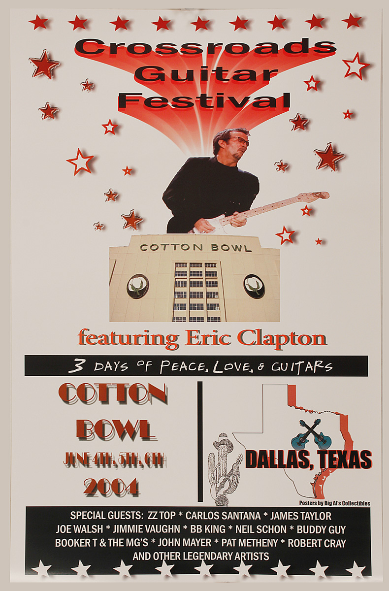 Lot Detail Eric Clapton Original Crossroads Festival Concert Poster